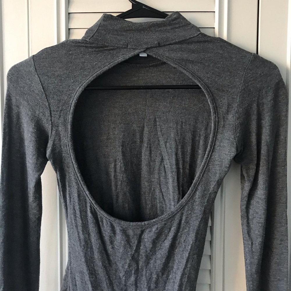 Open back movie neck bodysuit